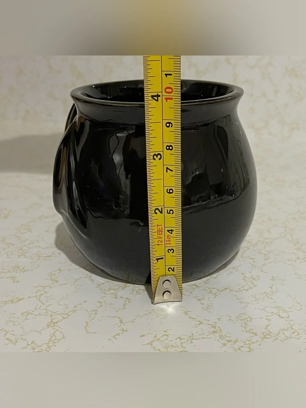 BOSTON WAREHOUSE HALLOWEEN WITCH CAULDRON COFFEE MUG CUP BAT WING 3D HANDLE BOO!